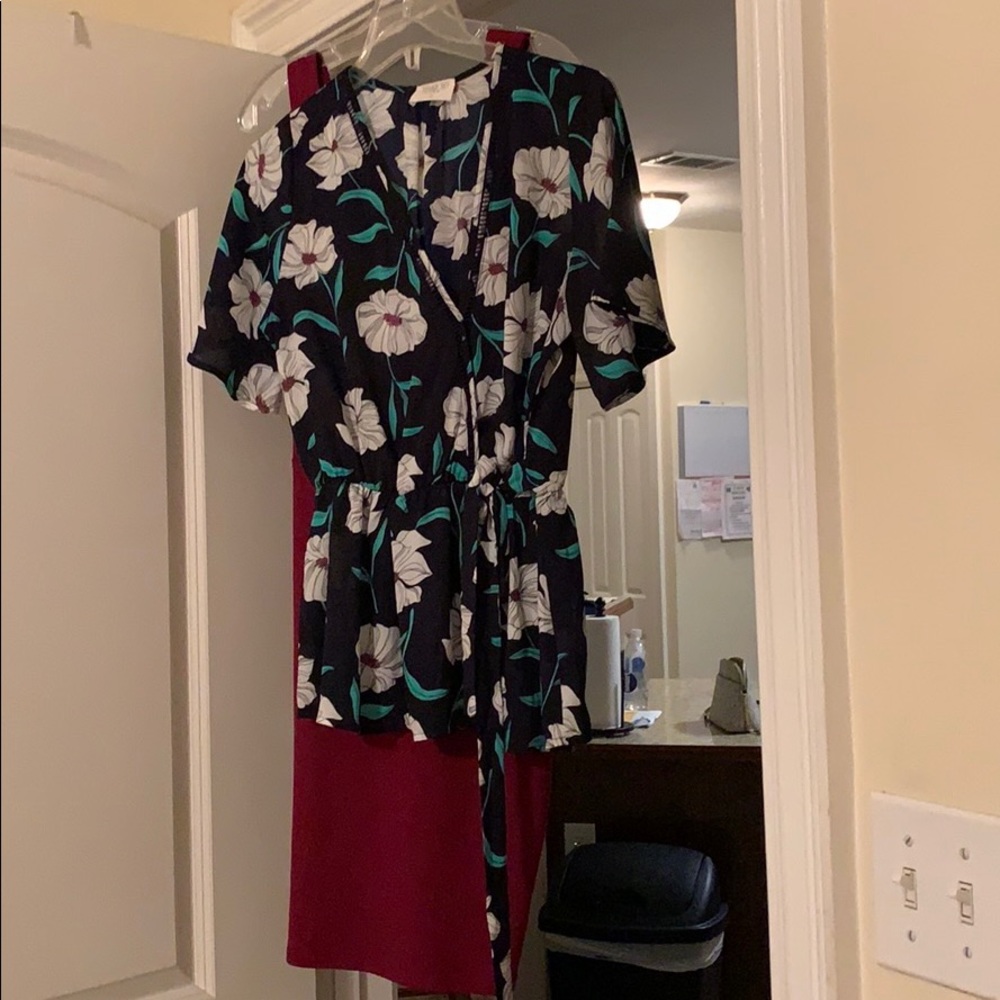 Mini dress & blouse together